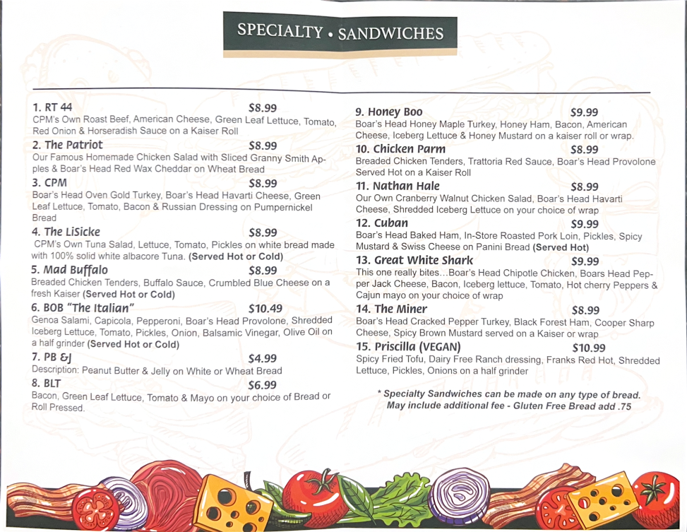 Specialty Sandwiches